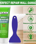 EZ Drywall Patch Kit With Waterproof Spackle And Heavy Duty Wall Mender For Quick Home Fixes includes a 100g mending tube and spatula.