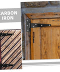 Five Inch Weld On T Type Door Hinges Black Galvanized Steel Barn Door Hinge Set For Exterior Garage And Cabinet Use Built To