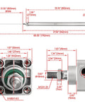 Tie-Rod Heavy-Duty Pneumatic Air Cylinder Double Acting With 40mm Bore And 800mm Stroke PT Quarter Inch Port details