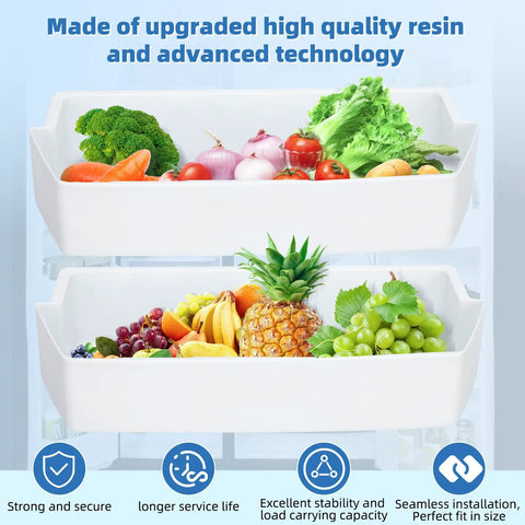 Door Shelf Bin Replacement For Whirlpool Kenmore Amana Frigidaire Roper Estate Pro Grade Fit Refrigerator Bin 2187172 with fruits