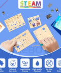 5 In 1 ESP32 STEM Kits For Kids Aged 8 To 12 Wooden 3D Puzzle Toys That Build Cool Smart Home Projects Educational Science And Coding Kit For Students Engineering Model Kit Gift For Teens Boys And Girls Hands On Learning Fun, wooden parts