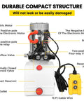 Detailed view of 12V Hydraulic Power Pack With 3200 PSI Dual Acting Pump For Dump Trailers And Car Lifts components.
