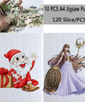 10 Pack Blank Sublimation A4 Jigsaw Puzzles With 120 Pieces Each For DIY Heat Press Crafts Wholesale Pearl Transfer Puzzles