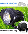 Totally Lit Ultra Bright Low Voltage Outdoor LED Landscape Lights with connectors, IP66 waterproof design on grass, 10 Pack