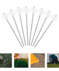 Heavy Duty Tent Stakes Set with Fluorescent Ground Pegs and Dark Cord, Windproof Sand and Beach Tent Anchors for 3 to 4 Person Tents