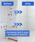 DIY Tile Leveling System Clips and Spacers Kit, 2100 Pieces, 1/16 Inch Gap, before and after tile installation with even grout lines