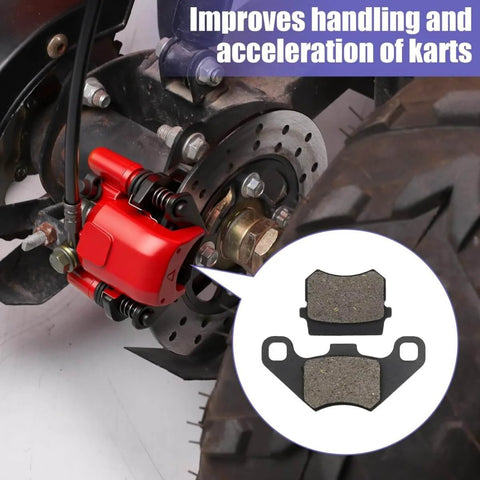 Go Kart Heavy Duty Brake Master Cylinder Caliper Assembly With 69 Inch Hydraulic Hose For 196cc KT196 GK200 installed