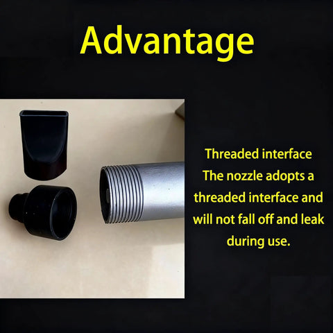 Threaded nozzle interface of Portable Mortar Grout Gun With 9 Nozzles For Cement Caulking And Pointing Electric Design Caulk Gun