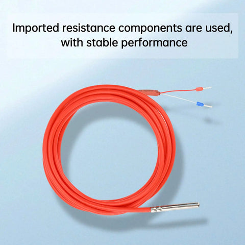 Two Pack Pt1000 Temperature Sensor Probes With 3M Silicone Cable and Stainless Steel Sheath for industrial and lab use.