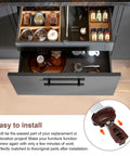 Heavy Duty Bottom Mount Drawer Slides For Bulletproof Zero Resistance Glide No Sweat Setup For Stuck Dressers Cabinets And Nightstands T1408 in a kitchen drawer setup.