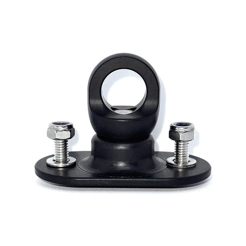 SpinRx Anchor Arm Swivel for Rope Rotation and System Completion, Sealed Stainless Steel Construction, front view with bolts visible.