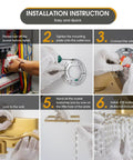 Installation guide for Gold Crystal 3 Light Vanity Wall Sconce For Bathroom Home, showing step-by-step assembly and wiring.