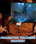 Outdoor movie night with projector on Rugged Heavy Duty Projector Stand Tripod With Adjustable 21 To 44 Inch Pole And 9.8 By 7 Inch Tray