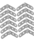 Heavy Duty Folding Table Hinges Set 12 Piece Nickel Plated 76x15x2mm arranged in a grid pattern
