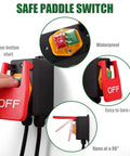 Heavy Duty Paddle Switch For Table Saw 110V To 120V Single Phase On Off Emergency Stop Paddle with Extension Cord