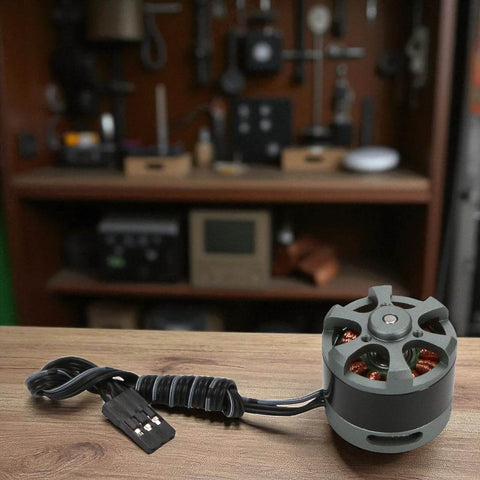 Front view of Low KV Brushless Gimbal Motor 2208 90KV With 3mm Shaft For 100 200g GoPro3 RC Quadcopter Quiet Power Efficient Durable Metal Core Smooth Stabilization High Torque Low Noise Long Lasting Performance.