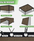 Diagram showing Ninety Percent UV Blocking Outdoor Sun Shade Cloth For Pergolas, 6 By 10 Feet With Grommets setup options.