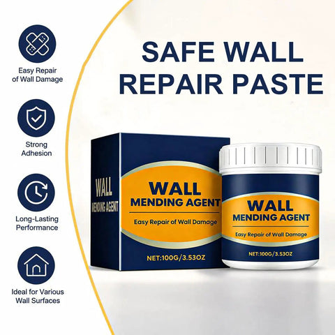 Complete Drywall Repair Kit With Wall Patch Spackle Paste And Sturdy Plastic Scraper For Rapid Hole And Crack Repairs Smooth White Putty That Leaves Surfaces Looking Fresh And Clean. Wall mending agent 3.53oz jar with box.