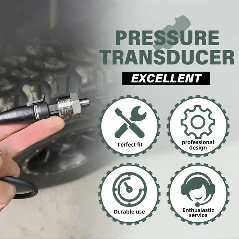 Heavy Duty 100 Psi Pressure Transducer Sensor With 1/8 Inch NPT 27 NPT Thread Stainless for oil, fuel, air, water and harness plug.