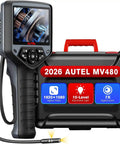 Dual Front And Side Cameras 1080P HD Inspection Camera With Semi Rigid Cable And 10 Level LED Lights, 4.1-inch LCD in carry case