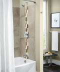 Genta LX Shower Trim With Showerhead And Lever Handle, Pressure Balancing Eco Performance Modern Chrome Finish in bathroom