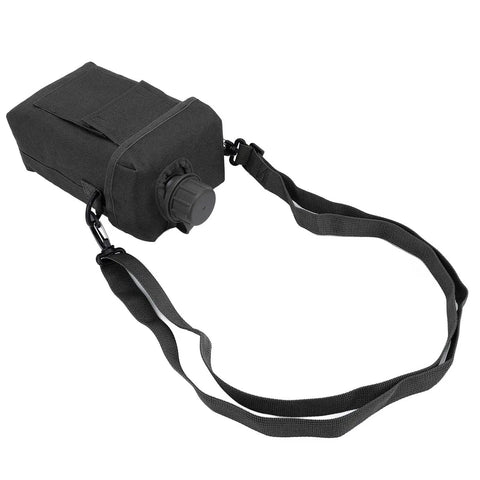 Black 2L Water Bottle Waist Pack With Leakproof PVC Hydration Bag and adjustable strap for hiking, running, and cycling