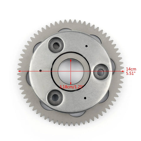 Front view of One Way Starter Clutch Bearing For Suzuki GN250 GN250E 91 01 GZ250 Marauder 99 11 And TU250 97 17, 14cm diameter.