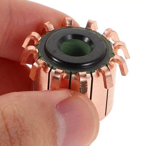 Beefed-Up Metal Replacement Motor Commutator For Electric DC Motors, High Efficiency, Boosts Vehicle Power And Performance, Perfect For Auto Repair, Car Supplies, Industrial Production And Manufacturing Jobs, copper commutator close-up