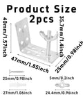 2 Pack Silver L Shaped Brackets With Wing Nuts For Roman Shades No Fuss Installation Heavy Duty Metal Mounting Brackets Image