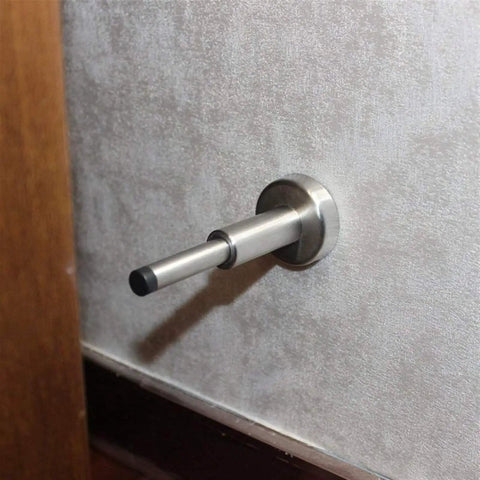 Four Adjustable Leveling Feet With Stainless Steel Rubber Cushions For Wall Protection And Door Suction Mounts Built Tough Swivel Levelers Easy Height And Angle Adjustment Keeps Walls Scratch Free And Doors Sliding Smooth, stainless steel wall mount