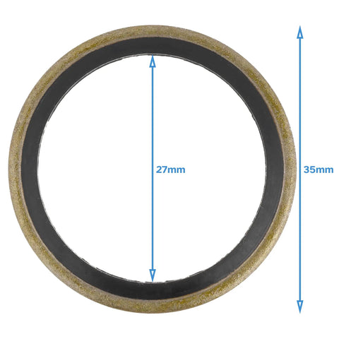 M27 Heavy Duty Dowty Seal Bonded Washer Gasket With Bulletproof Carbon Steel And Nitrile Rubber Delivering Knockout Zero Drip Protection For Hydraulic Fittings And Industrial Flanges Built Like A Tank For Relentless Job Site Grinds