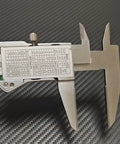 Go-To Carbide-Tipped Calipers With Stainless Steel Body, Electronic Vernier Caliper With LCD Display, 8 Inch, close-up of jaws
