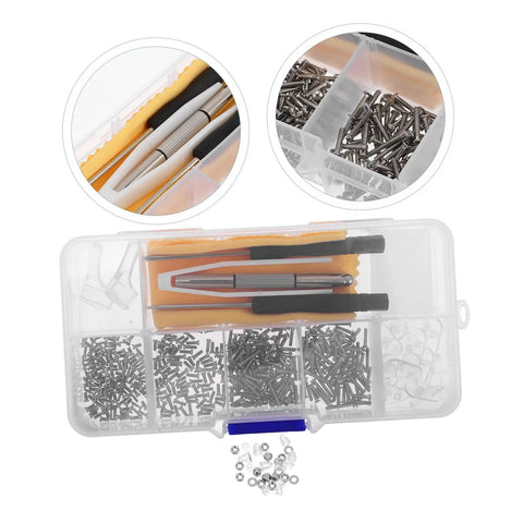 Eyeglass Repair Kit With Screws Screwdriver Tweezers Sunglasses Nose Pads Ear Hooks And Cleaning Cloth For Quick No Fuss Glasses Fixes Durable Diy