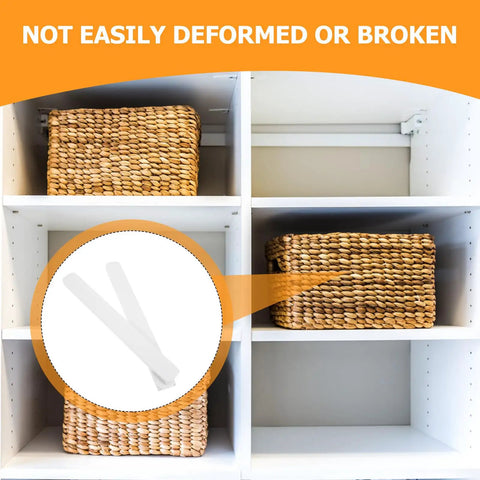 2 Pack White Plastic Drawer Slides For Kitchen Cabinets And Drawers, Plug And Play Easy Install, shown in a kitchen shelf with baskets