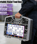 Person holding 400 Piece Metric Flange Bolt Set With 10.9 Grade M6x1.0 M8x1.25 And M10x1.5 Bolts In a Carrying Case