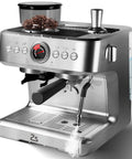 Get That Cafe Grade Sling At Home With This Reliable 20 Bar Semi Automatic Espresso Machine featuring built in grinder and steam wand.