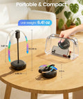 4 Pack Food Table Fans With 2000mAh Rechargeable Battery, USB Powered Portable Fans displayed on a table, showing compact size.