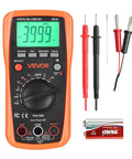 All In One Digital Multimeter With 4000 Count TRMS Readouts For DC And AC Voltage And Current, includes probes and battery.