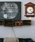Wooden wall clock with durable metal pendulum replacement for wall clocks and DIY timepiece projects, quartz repair accessory part.
