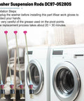 4 Pack DC97-05280S Suspension Rod Washer Damper Kit For WA48H7400 Series Washers shown with two front-load washers