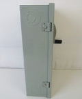 Side view of Rugged 240V Safety Switch 3PST 60 Amp AC Industrial Disconnect for Quick Emergency Shutoff in commercial settings.