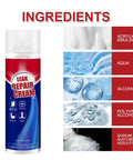 All Weather Waterproof Roof Leak Repair Sealant And Wall Gap Filler Liquid can with ingredient list showing acrylic emulsion, aqua.