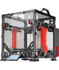 Heavy Duty AWD 235 MM 3D Printer Kit Featuring CNC Metal Frame Goliath Air Hotend And All Wheel Drive Rig design with clear enclosure.