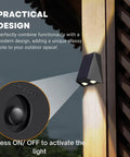 Solar Powered Up Down Wall Lights Dusk To Dawn Outdoor Flood Lights Sconce for backyard deck wood panel installation
