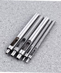 Heavy Duty Leather Belt Hole Punch Tool Set, multiple metal punch heads, for DIY Projects and Falconry Crafts