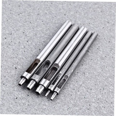 Heavy Duty Leather Belt Hole Punch Tool Set, multiple metal punch heads, for DIY Projects and Falconry Crafts