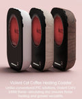 Keep Your Daily Joe Running Warm 240W Electric Coffee Mug Warmer With Seven Temp Settings Auto Shutoff Smart Desk Heater in three colors.