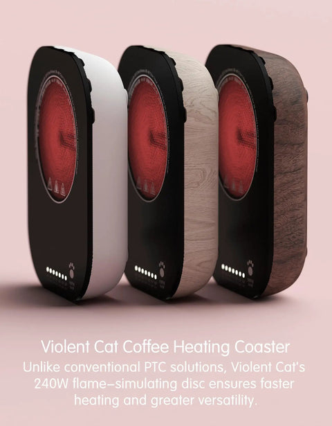 Keep Your Daily Joe Running Warm 240W Electric Coffee Mug Warmer With Seven Temp Settings Auto Shutoff Smart Desk Heater in three colors.