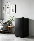 3.2 Cu Ft Upright Mini Freezer Delivers Hardcore Fast Freeze Power With Three Level Thermostat For Rock Solid Chill in modern living space.