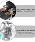 Two Pack Electromagnetic Power Relays 8 Pin DPDT 2NO 2NC 10A 110 120 VAC Coil With Socket Base LED Indicator DIN Rail Mount close-up contacts and spring